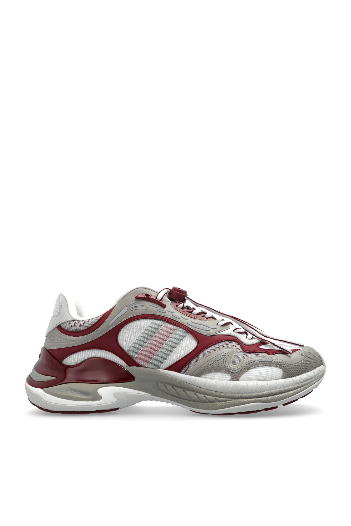 【関税&送料込】Gucci Gucci 2.0 Sneakers Men's Gucci 2.0 sneaker in grey and Rosso Ancora mesh and